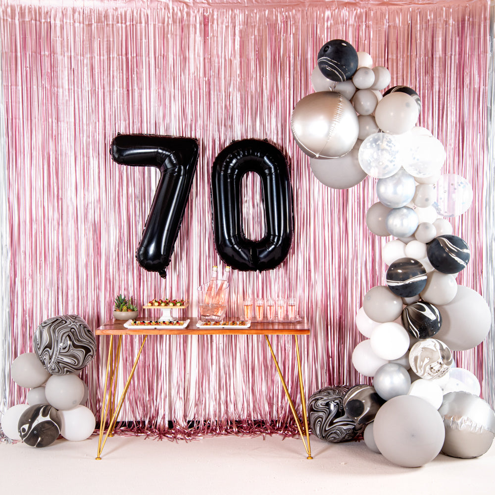 Balloonify Black Mylar Number 0 Balloon - 40" - 1 count box