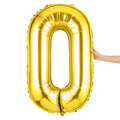 Balloonify Gold Mylar Number 0 Balloon - 40" - 1 count box