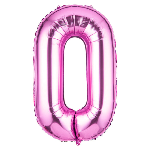 Balloonify Pink Mylar Number 0 Balloon - 40" - 1 count box