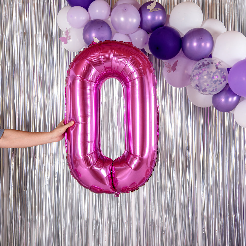 Balloonify Pink Mylar Number 0 Balloon - 40" - 1 count box