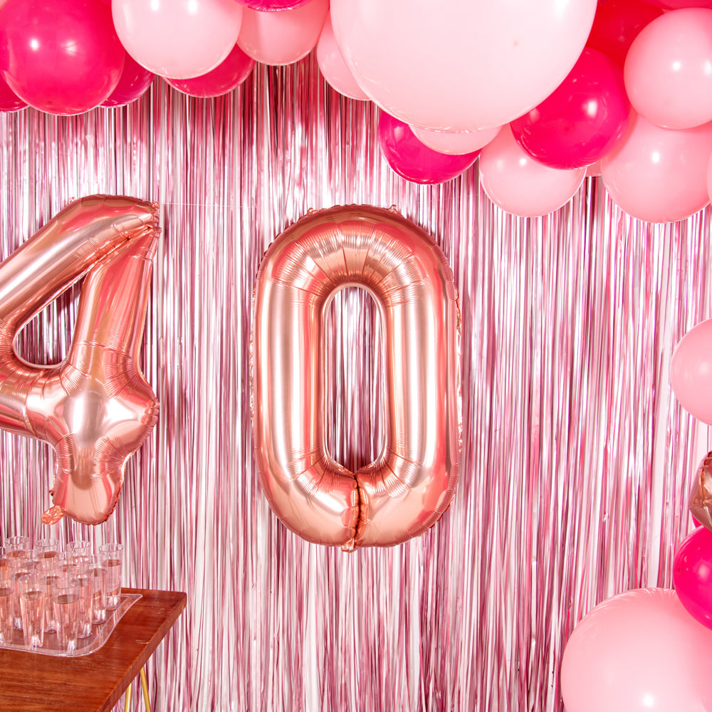 Balloonify Rose Gold Mylar Number 0 Balloon - 40" - 1 count box