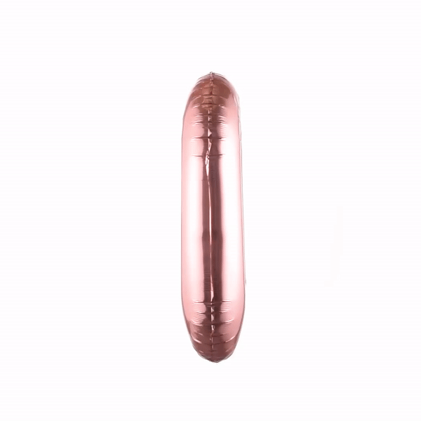 Balloonify Rose Gold Mylar Number 0 Balloon - 40" - 1 count box
