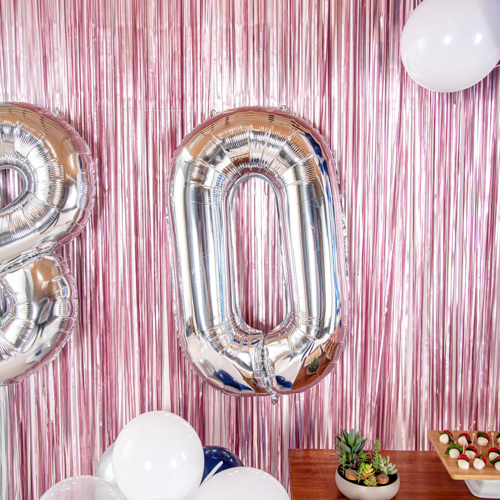 Balloonify Silver Mylar Number 0 Balloon - 40" - 1 count box