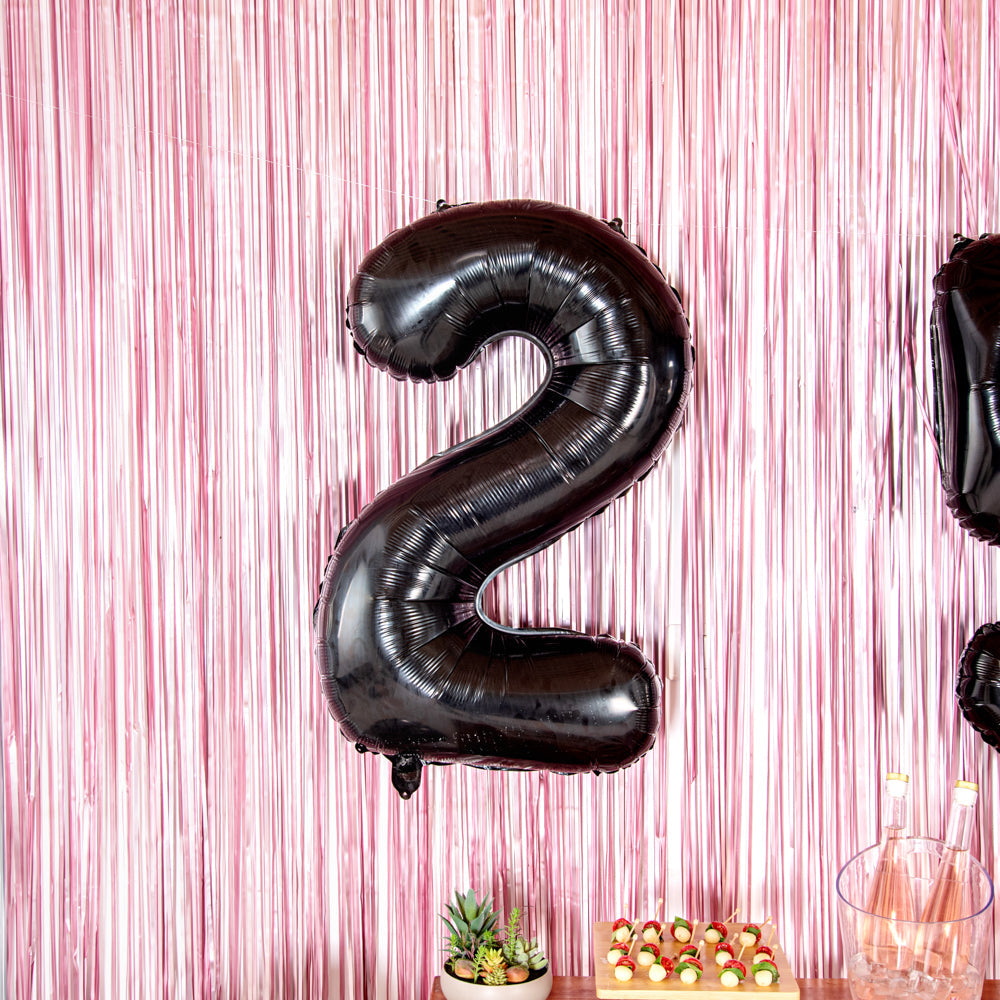 Balloonify Black Mylar Number 2 Balloon - 40" - 1 count box
