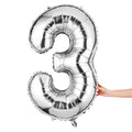 Balloonify Silver Mylar Number 3 Balloon - 40" - 1 count box