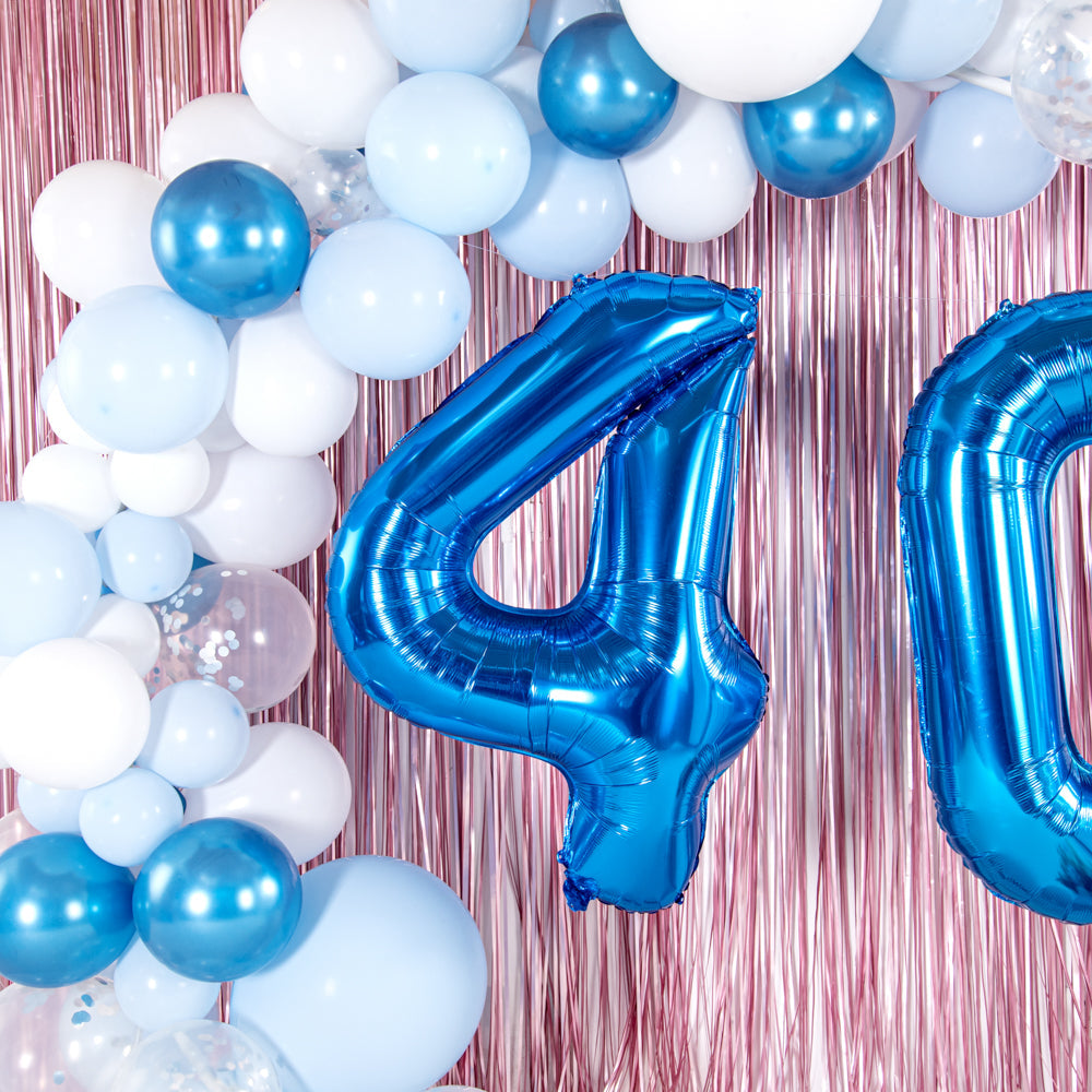 Balloonify Blue Mylar Number 4 Balloon - 40" - 1 count box