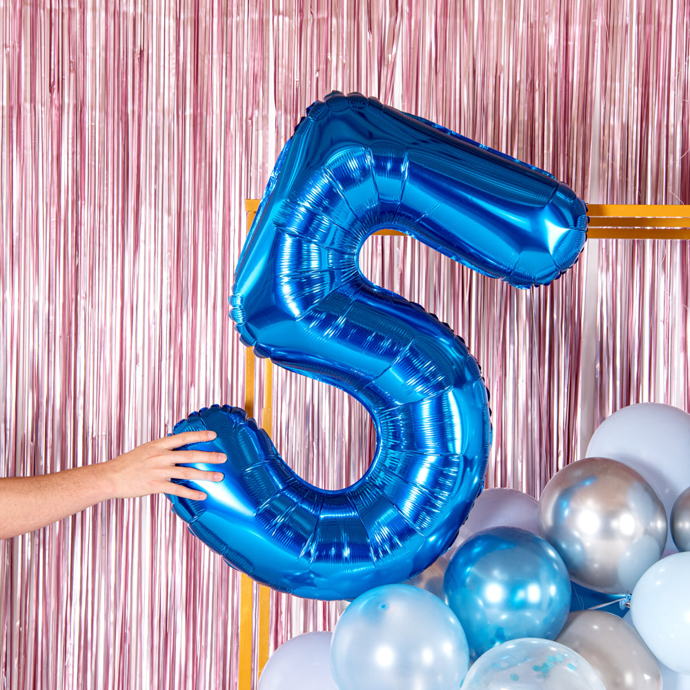 Balloonify Blue Mylar Number 5 Balloon - 40" - 1 count box