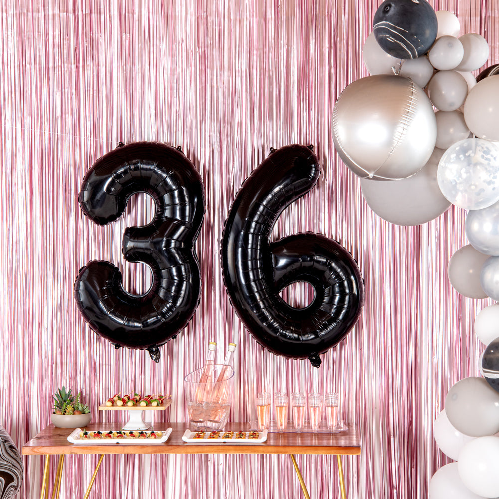 Balloonify Black Mylar Number 6 Balloon - 40" - 1 count box