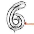 Balloonify Silver Mylar Number 6 Balloon - 40" - 1 count box