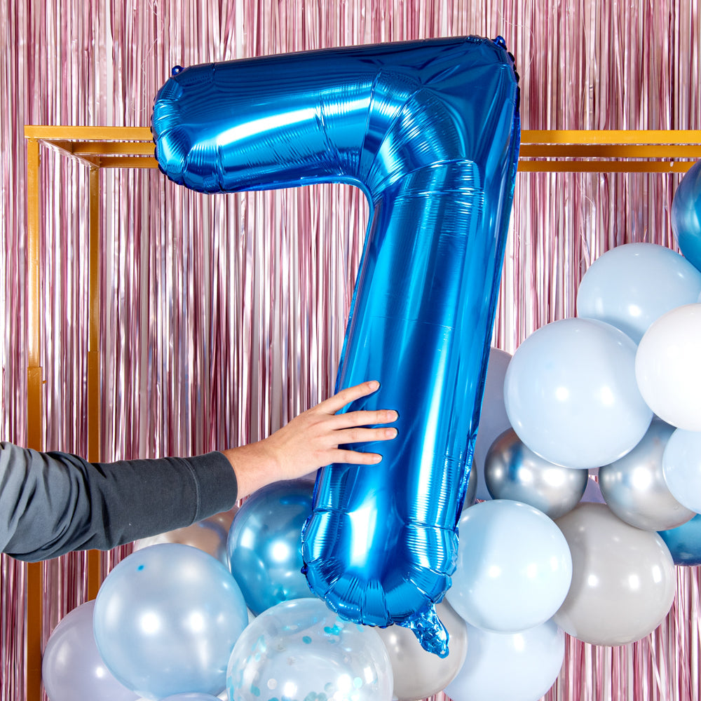 Balloonify Blue Mylar Number 7 Balloon - 40" - 1 count box