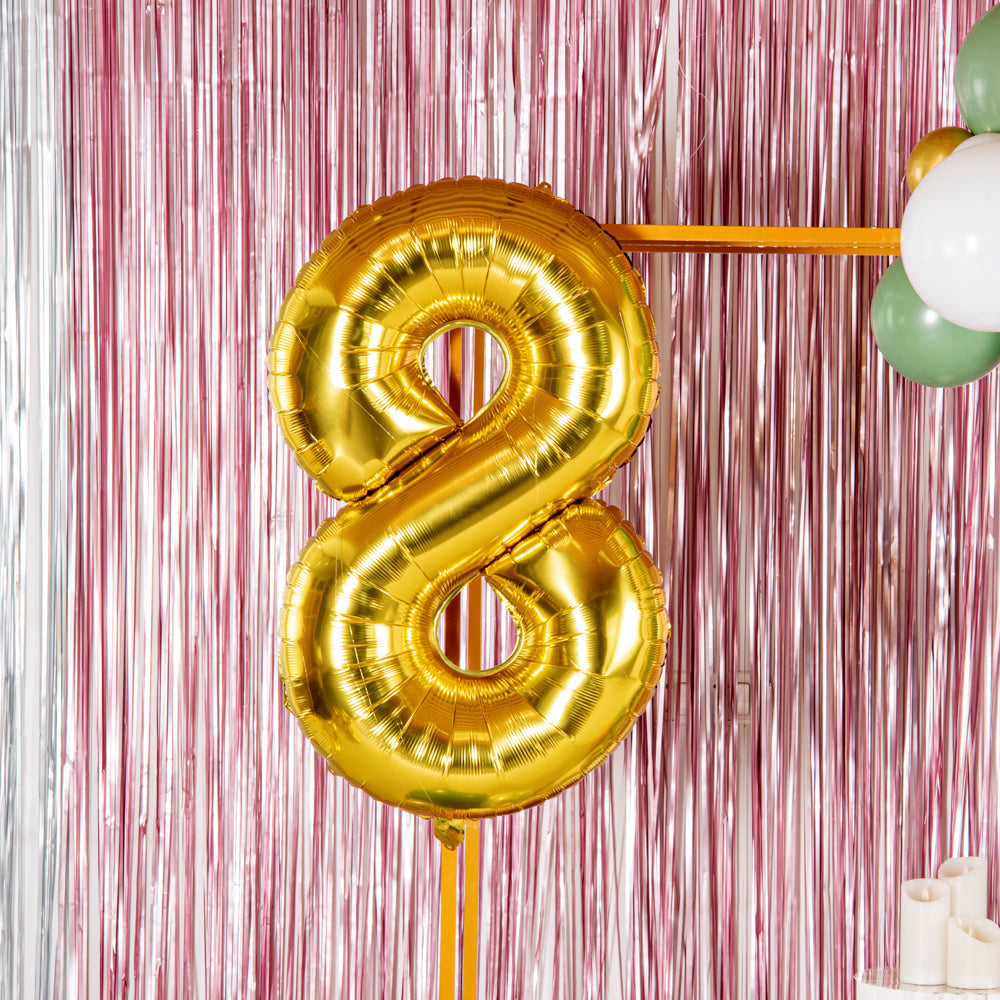 Balloonify Gold Mylar Number 8 Balloon - 40" - 1 count box