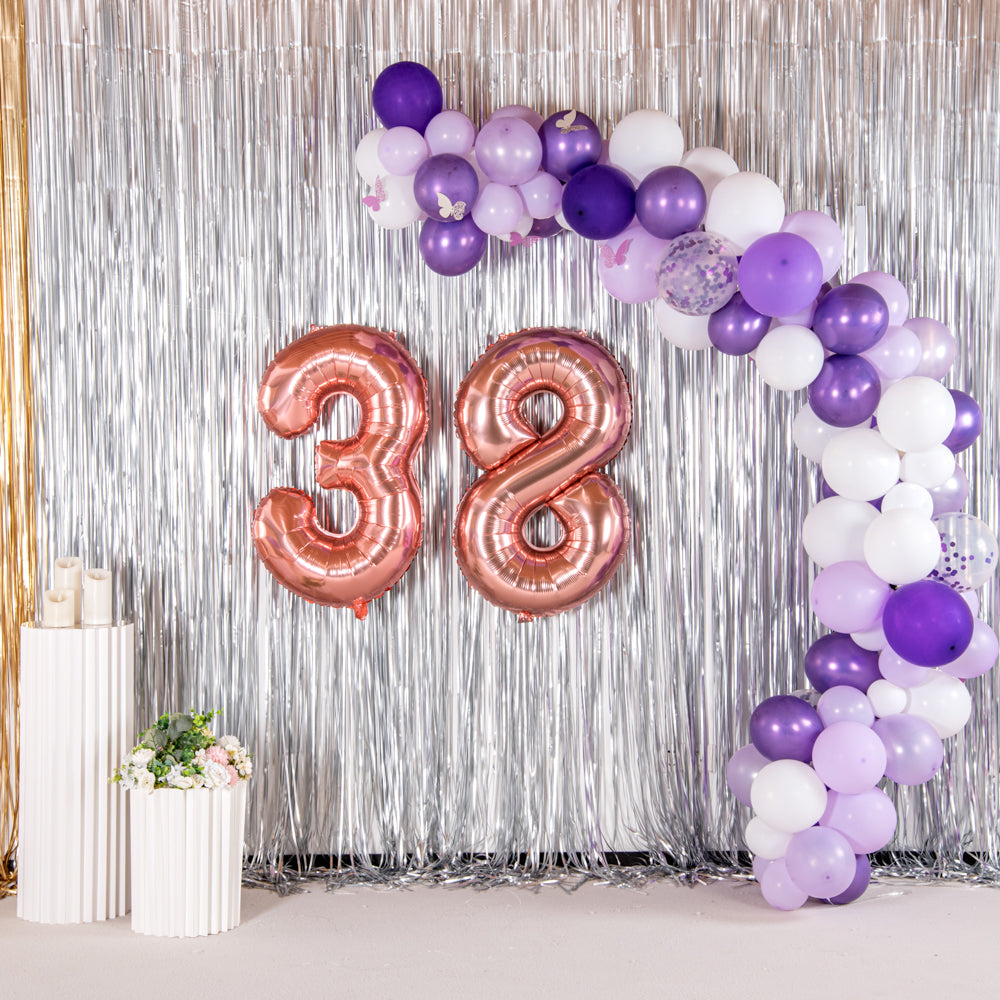 Balloonify Rose Gold Mylar Number 8 Balloon - 40" - 1 count box