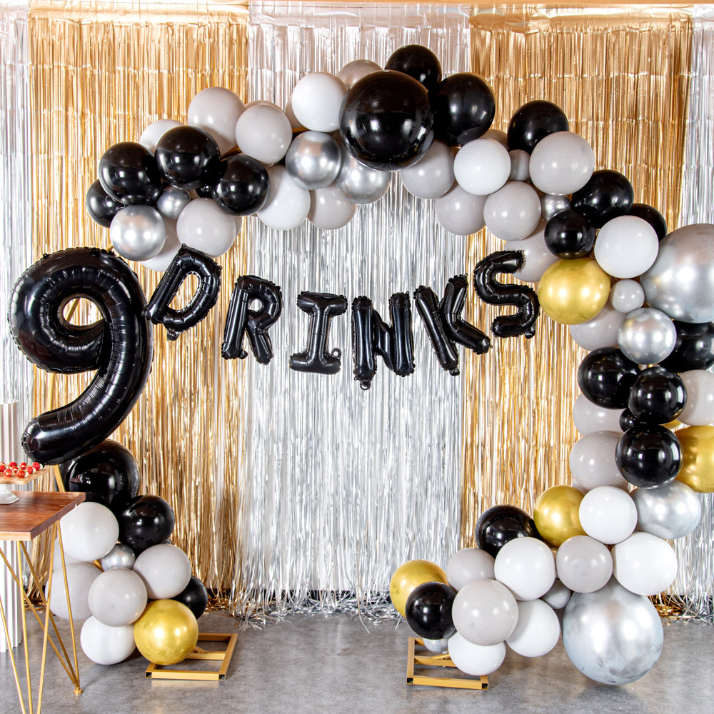 Balloonify Black Mylar Number 9 Balloon - 40" - 1 count box