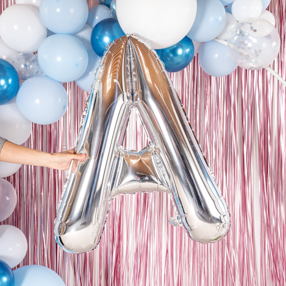 Balloonify Silver Mylar Letter A Balloon - 40" - 1 count box
