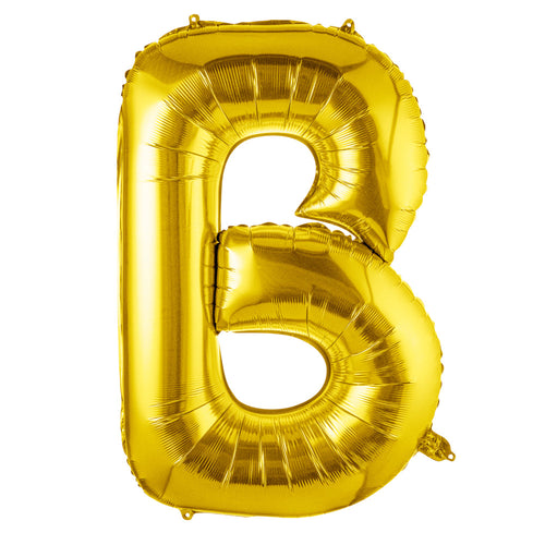 Balloonify Gold Mylar Letter B Balloon - 40" - 1 count box