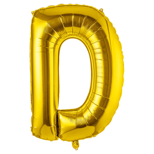 Balloonify Gold Mylar Letter D Balloon - 40" - 1 count box