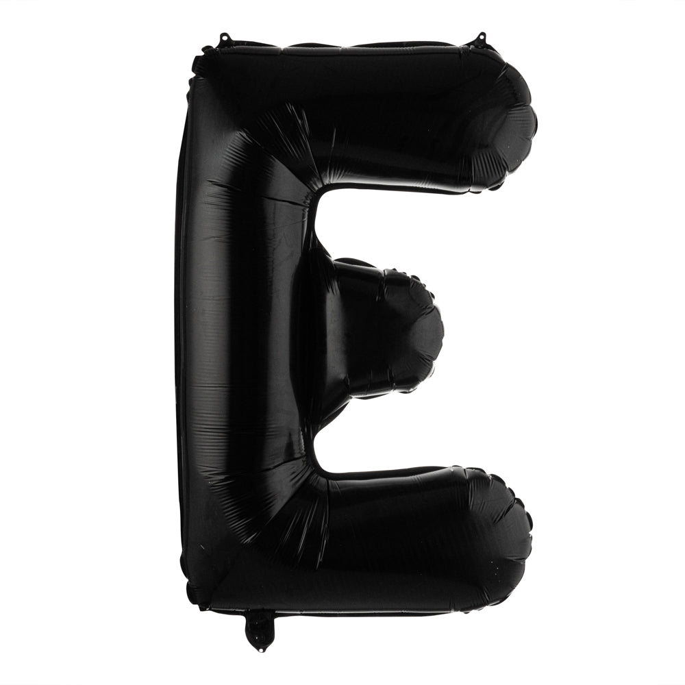 Balloonify Black Mylar Letter E Balloon - 40" - 1 count box