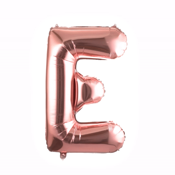 Balloonify Rose Gold Mylar Letter E Balloon - 40" - 1 count box