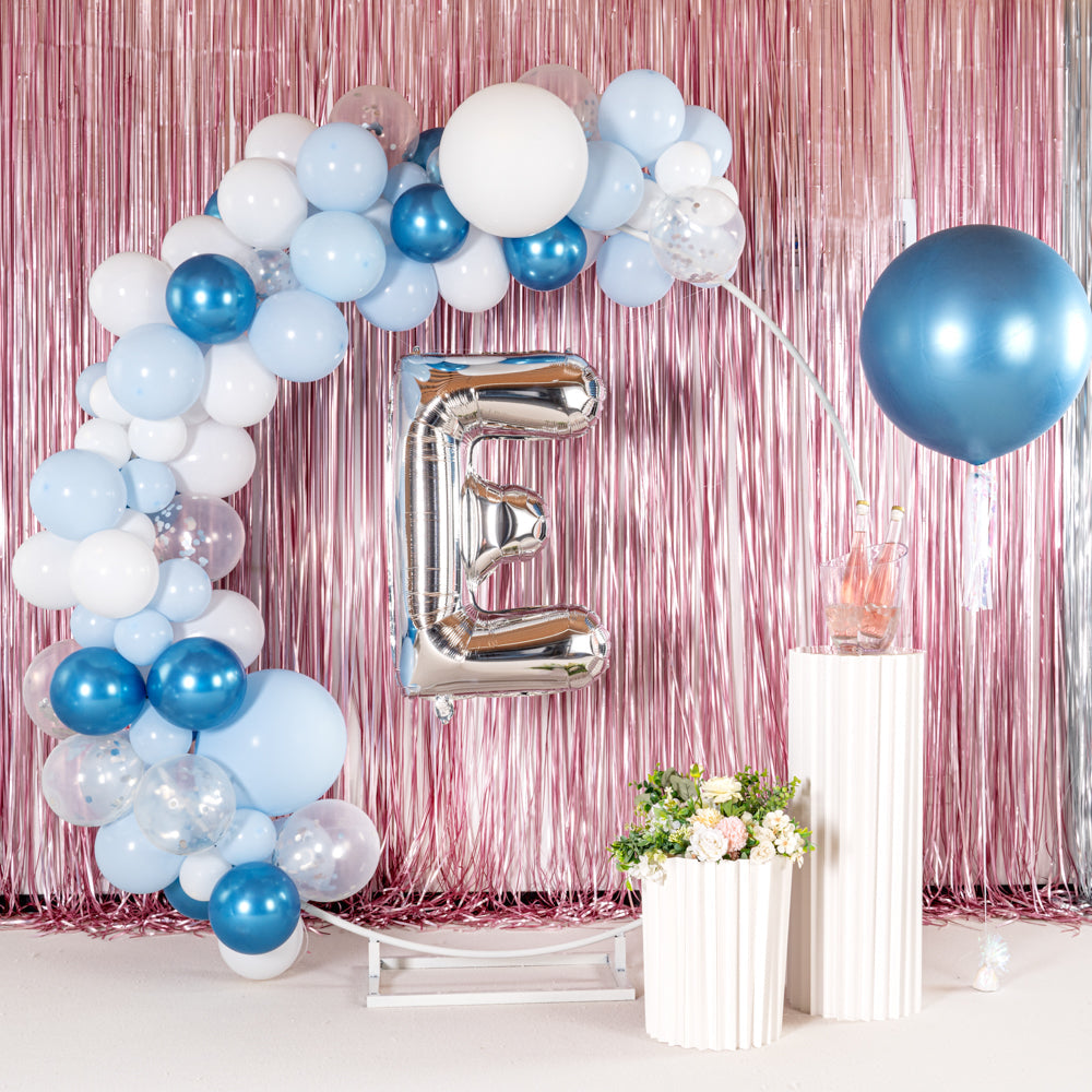 Balloonify Silver Mylar Letter E Balloon - 40" - 1 count box