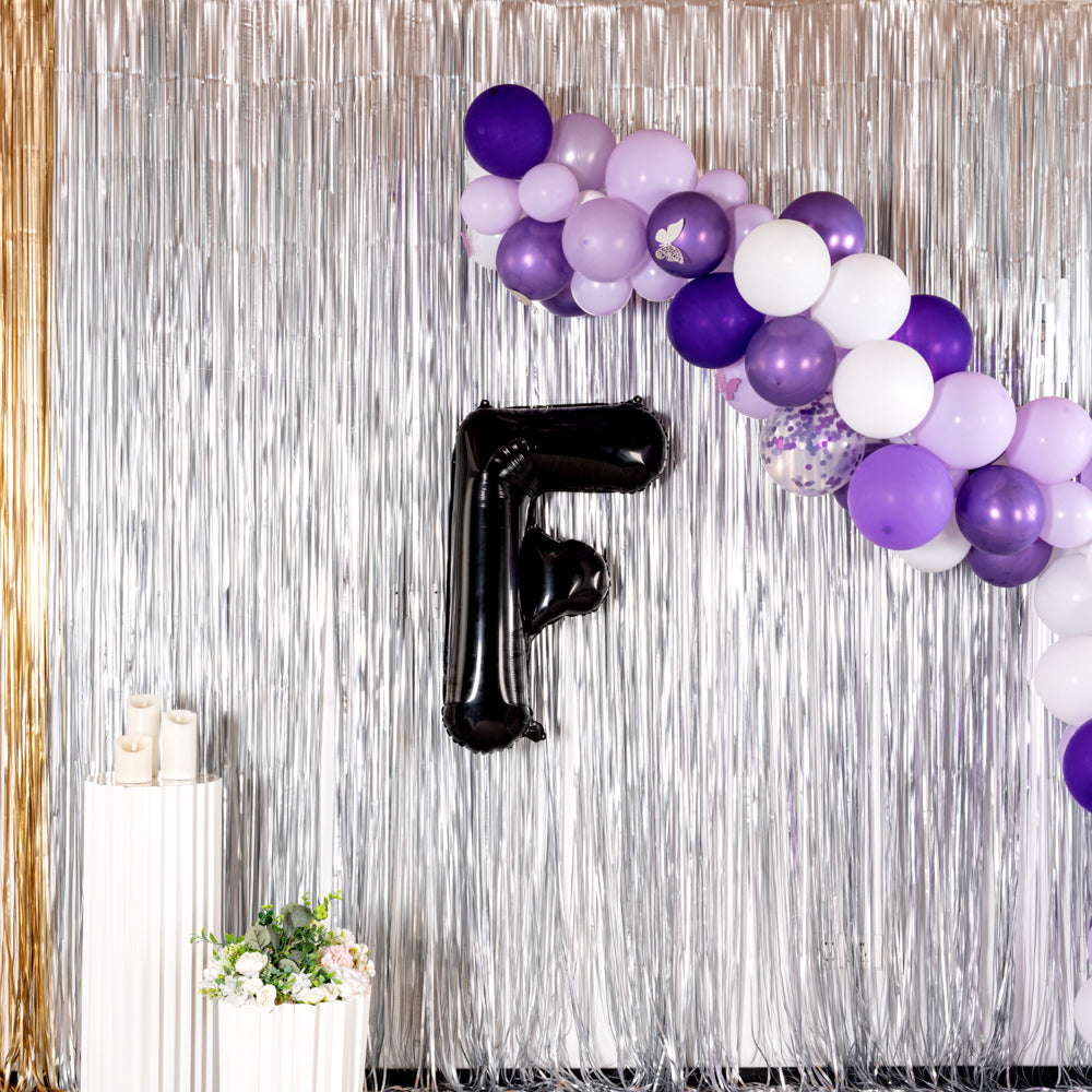 Balloonify Black Mylar Letter F Balloon - 40" - 1 count box