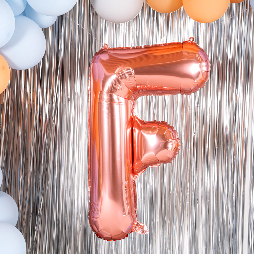 Balloonify Rose Gold Mylar Letter F Balloon - 40" - 1 count box