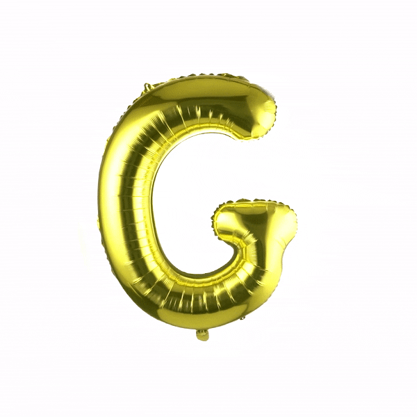 Balloonify Gold Mylar Letter G Balloon - 40" - 1 count box