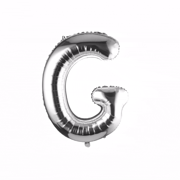 Balloonify Silver Mylar Letter G Balloon - 40" - 1 count box