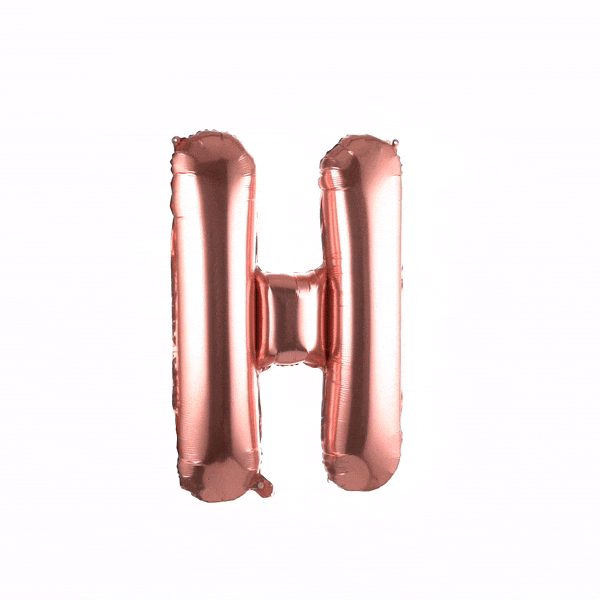 Balloonify Rose Gold Mylar Letter H Balloon - 40" - 1 count box
