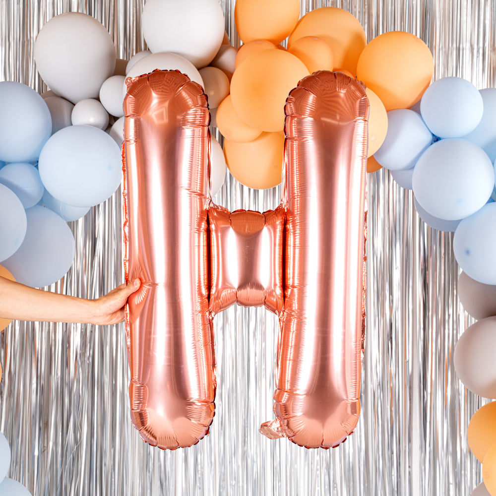 Balloonify Rose Gold Mylar Letter H Balloon - 40" - 1 count box