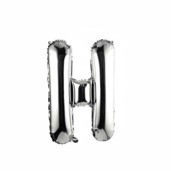 Balloonify Silver Mylar Letter H Balloon - 40" - 1 count box