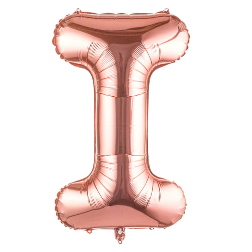 Balloonify Rose Gold Mylar Letter I Balloon - 40" - 1 count box
