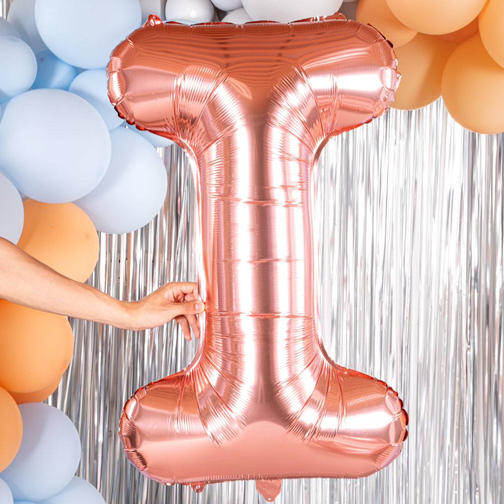 Balloonify Rose Gold Mylar Letter I Balloon - 40" - 1 count box