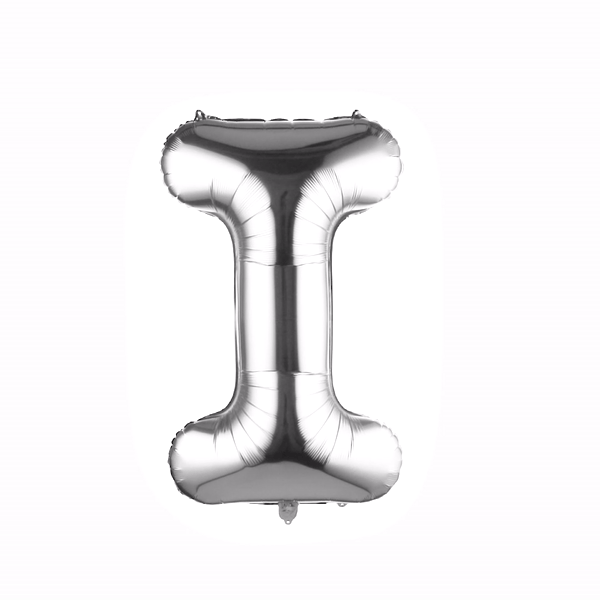 Balloonify Silver Mylar Letter I Balloon - 40" - 1 count box