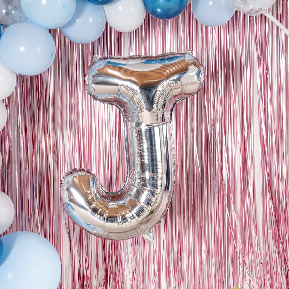 Balloonify Silver Mylar Letter J Balloon - 40" - 1 count box