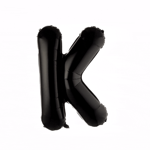 Balloonify Black Mylar Letter K Balloon - 40" - 1 count box