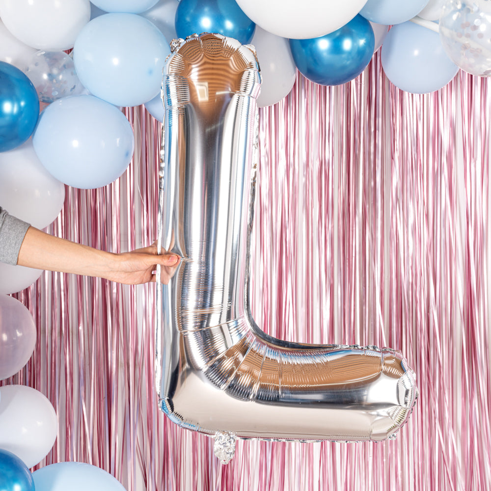 Balloonify Silver Mylar Letter L Balloon - 40" - 1 count box