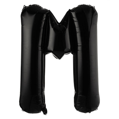 Balloonify Black Mylar Letter M Balloon - 40" - 1 count box