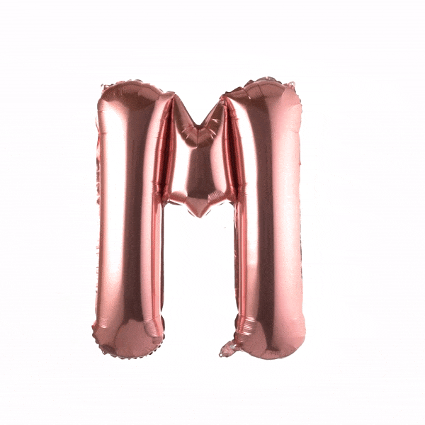 Balloonify Rose Gold Mylar Letter M Balloon - 40" - 1 count box