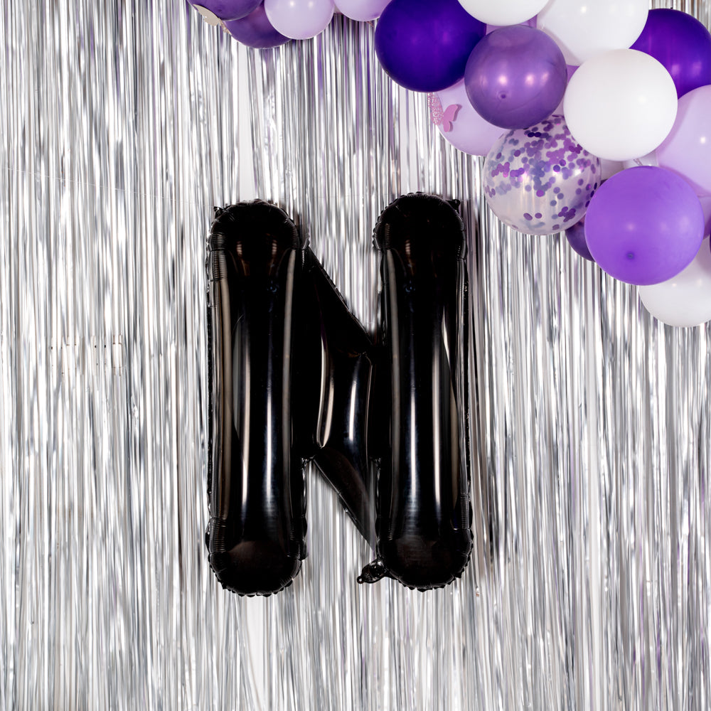 Balloonify Black Mylar Letter N Balloon - 40" - 1 count box