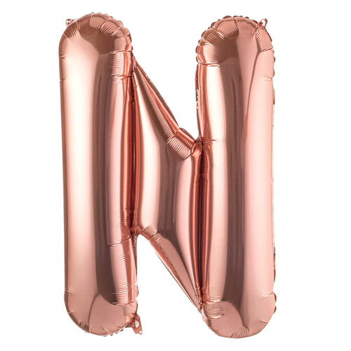 Balloonify Rose Gold Mylar Letter N Balloon - 40" - 1 count box