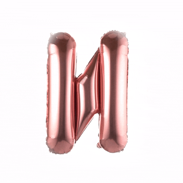 Balloonify Rose Gold Mylar Letter N Balloon - 40" - 1 count box