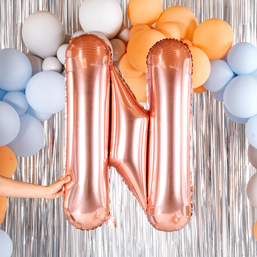 Balloonify Rose Gold Mylar Letter N Balloon - 40" - 1 count box