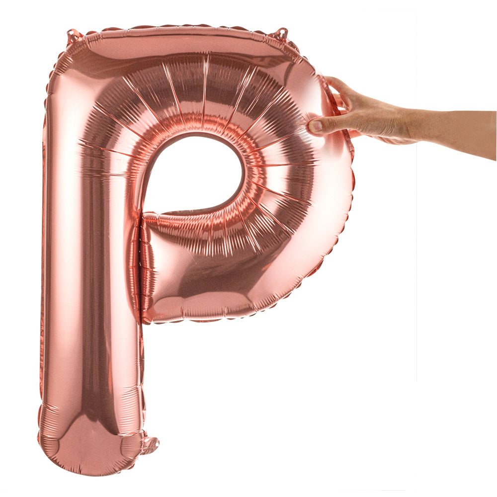 Balloonify Rose Gold Mylar Letter P Balloon - 40" - 1 count box