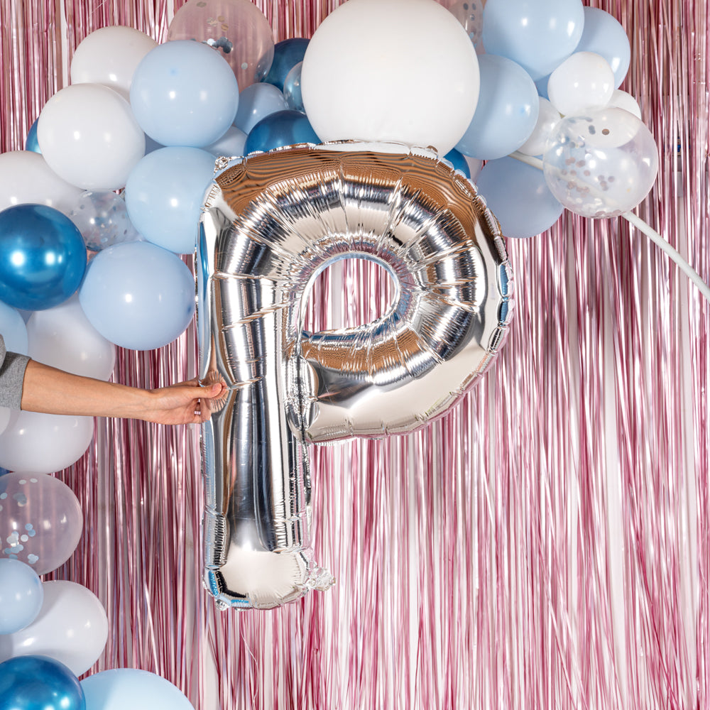 Balloonify Silver Mylar Letter P Balloon - 40" - 1 count box