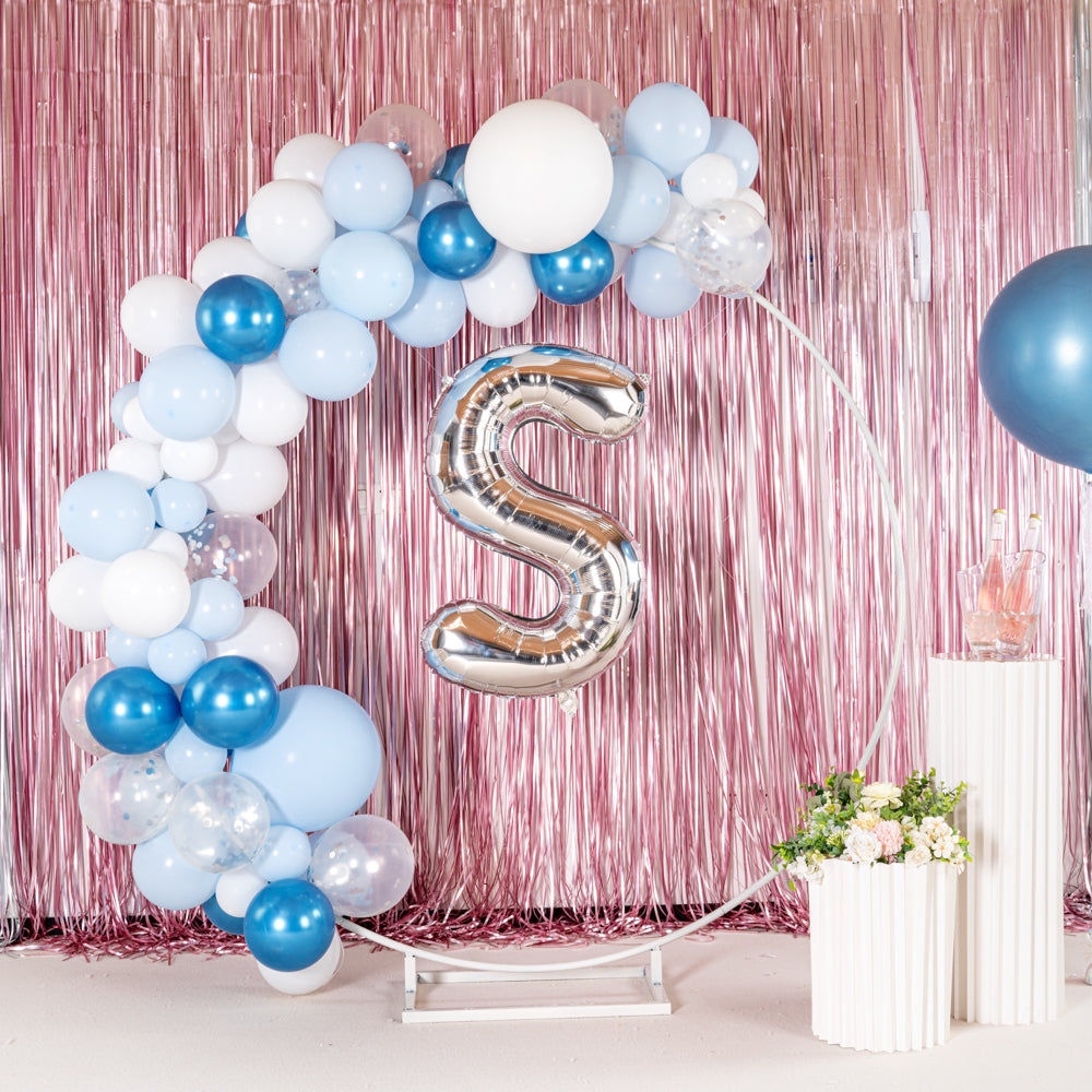 Balloonify Silver Mylar Letter S Balloon - 40" - 1 count box