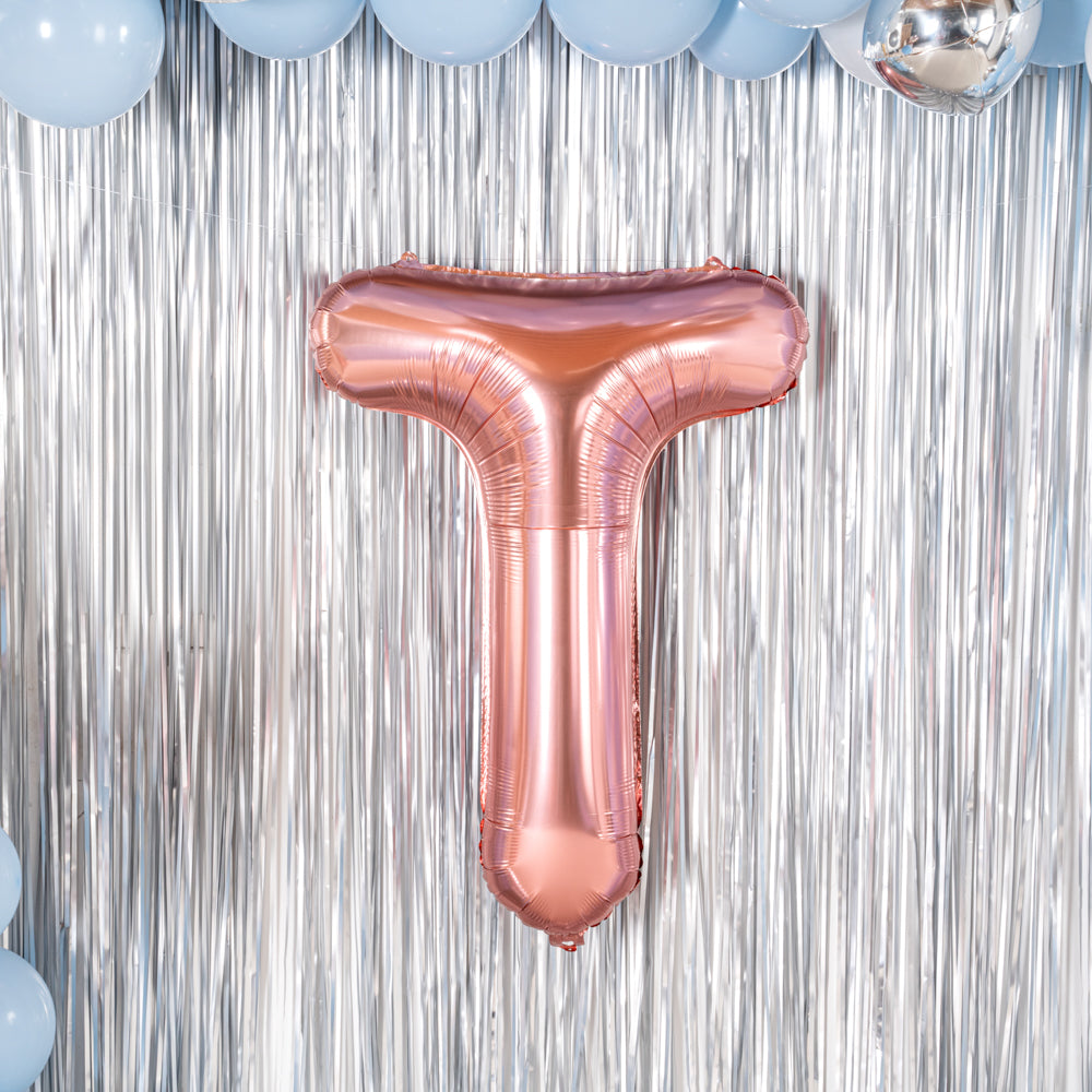 Balloonify Rose Gold Mylar Letter T Balloon - 40" - 1 count box