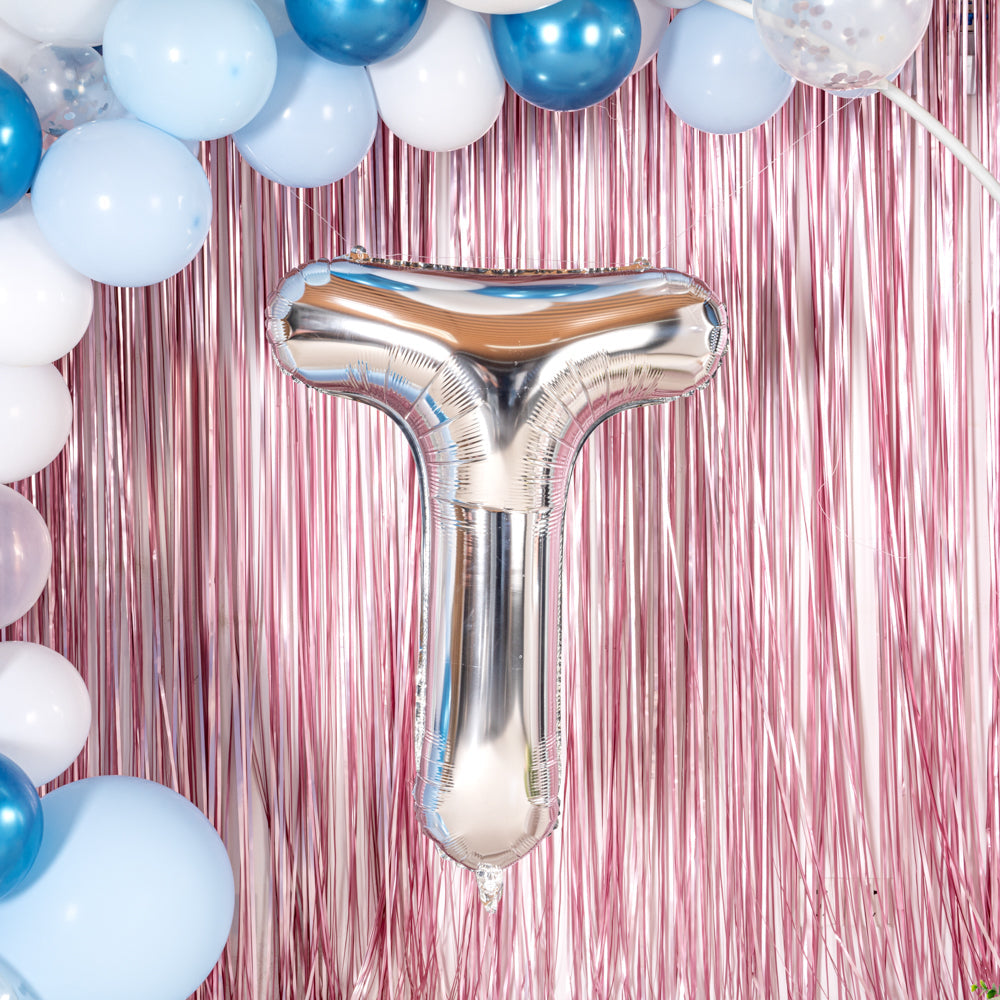 Balloonify Silver Mylar Letter T Balloon - 40" - 1 count box