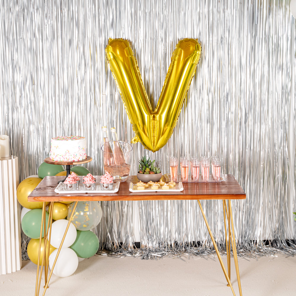 Balloonify Gold Mylar Letter V Balloon - 40" - 1 count box