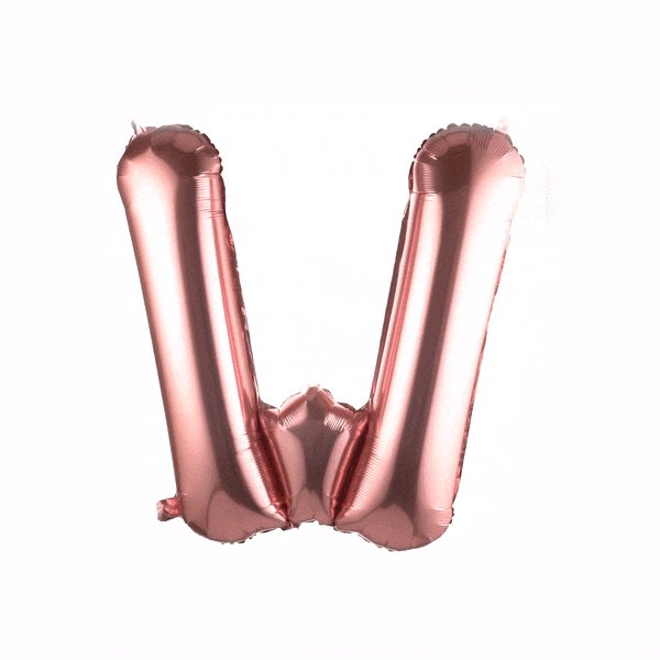 Balloonify Rose Gold Mylar Letter W Balloon - 40" - 1 count box