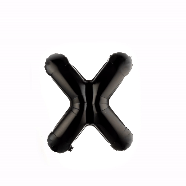 Balloonify Black Mylar Letter X Balloon - 40" - 1 count box
